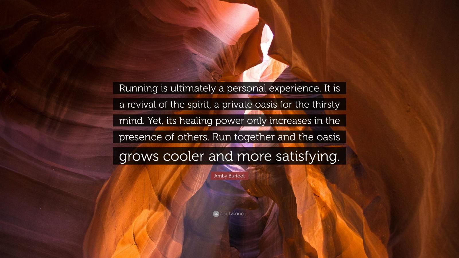 3840x2160 Amby Burfoot Quote: “Running is ultimately a personal experience. It