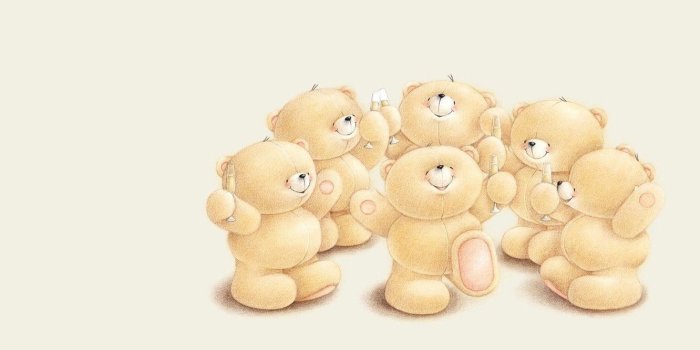 1332x850 Wallpaper mood, holiday, minimalism, art, bear, party, champagne