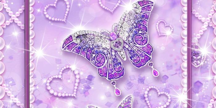 1024x1821 Purple diamond butterfly live wallpaper! | Android live wallpapers