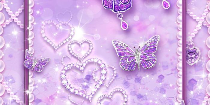 1024x1821 Purple Diamond Butterfly Live Wallpaper for Android - APK Download