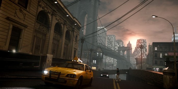 1332x850 Wallpaper sunset, bridge, rain, the evening, taxi, new York, Grand