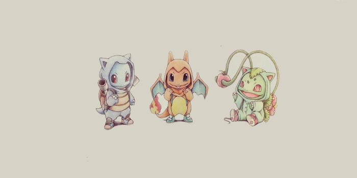 1920x1080 Bulbasaur, Squirtle and Charmander from Pokemon wallpaper - Game