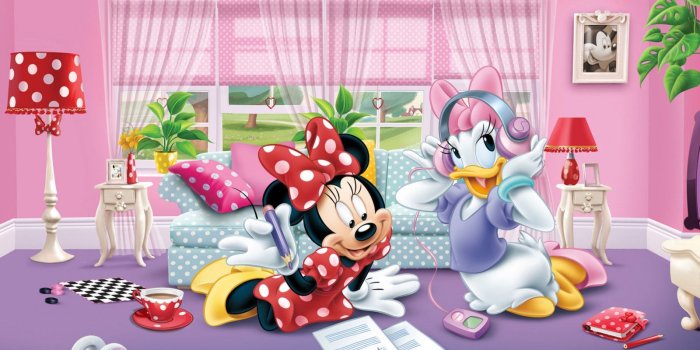 1600x1200 XXL Photo Wallpaper Mural Disney Minnie Mouse Daisy Duck