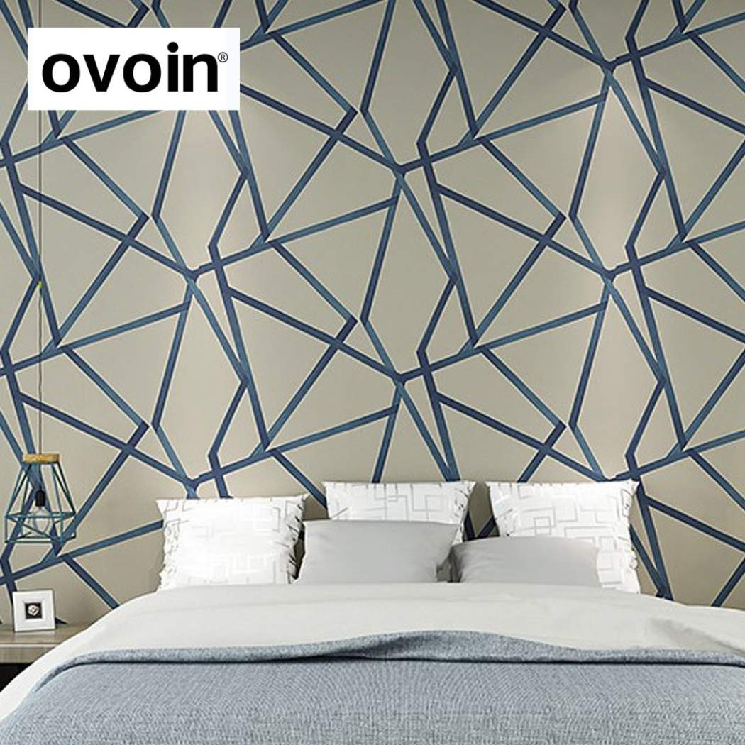 1050x1050 Senarai Harga Modern Geometric Wallpaper Lines Designer Wall Paper