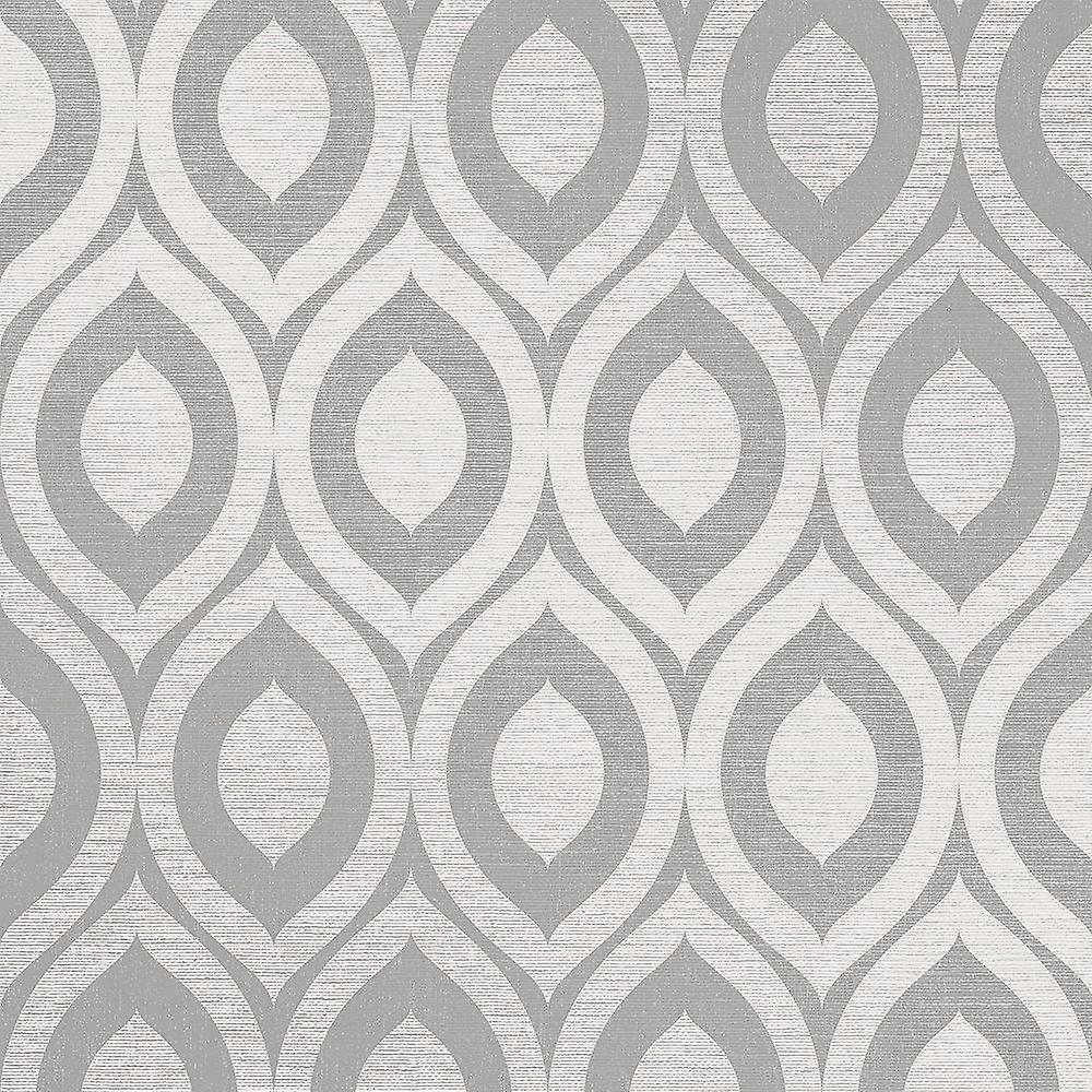 1000x1000 3D Geometric Wallpaper Modern Metallic Linen Sheen Effect Luxury Rimini  Crown