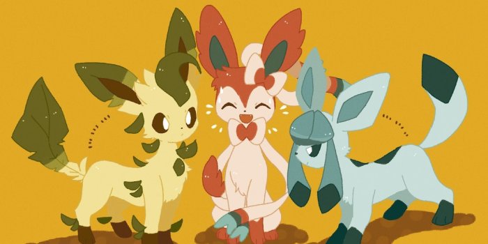 1365x880 Leafeon, Sylveon, and Glaceon. #Pokemon #Eeveelutions | Eevee and