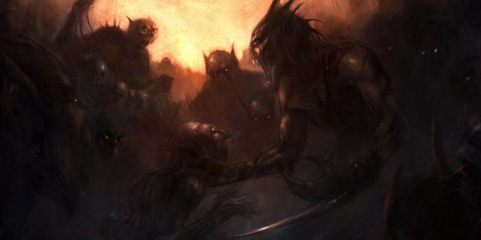 1332x850 Wallpaper hell, demons, blade, evil images for desktop, section