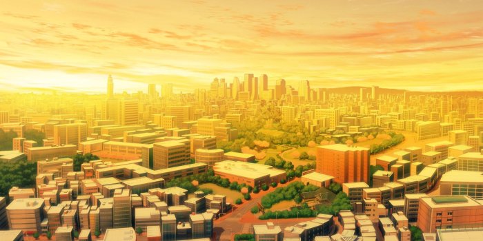 2560x1440 2905541 digital art cityscape sunrise clouds building skyscraper