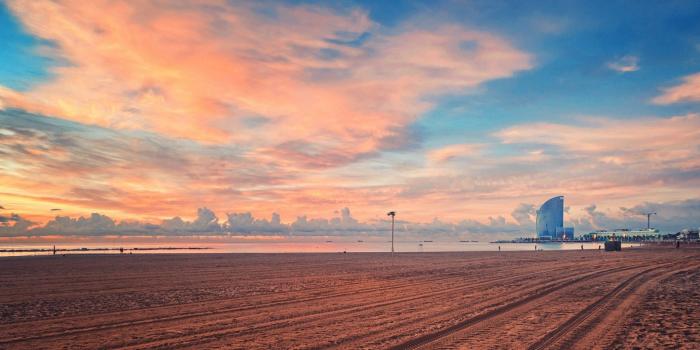 1920x1200 Massive Raked Beach Under Beautiful Sky Wallpaper - Beautiful Sky