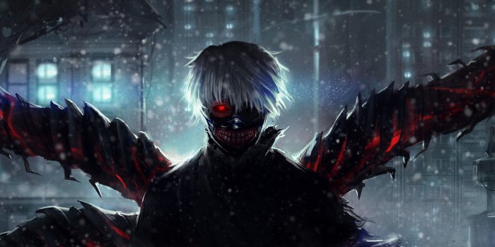2560x2560 Wallpaper Tokyo Ghoul, Ken Kaneki, Snow, Artwork, 4K, 8K, Creative