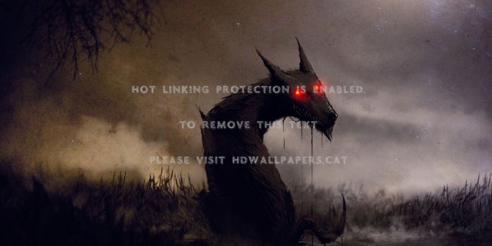 1920x1080 demon wolf fog scary red eyes abstract