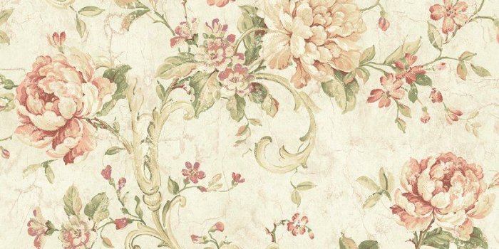 831x1024 Antiqued Rose Wallpaper in Peachy from the Vintage Home 2 Collection
