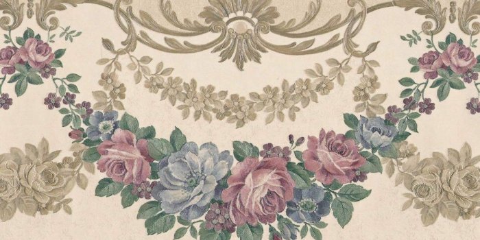 1232x718 Satin Victorian Wreath Swag Wallpaper Border B5165s - - Amazon.com