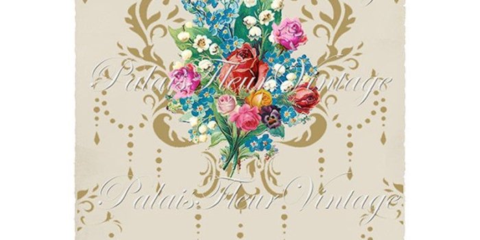 794x1123 Antique Victorian Rose Floral Wallpaper Graphic Art Book Plate Design No.7  Instant Download Vintage Collage Sheet DIY PalaisFleurVintage