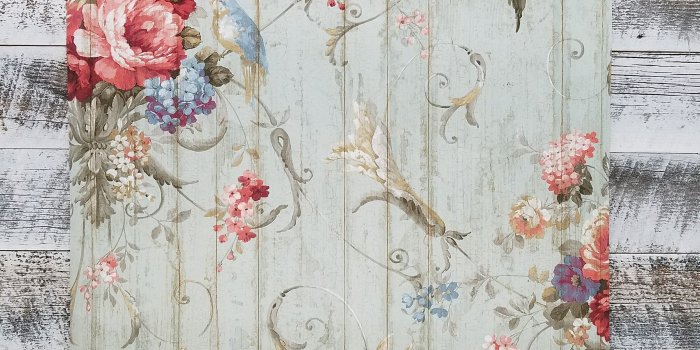 3000x3000 Bird Rose French Cottage Floral Victorian Vintage Wallpaper HA1326