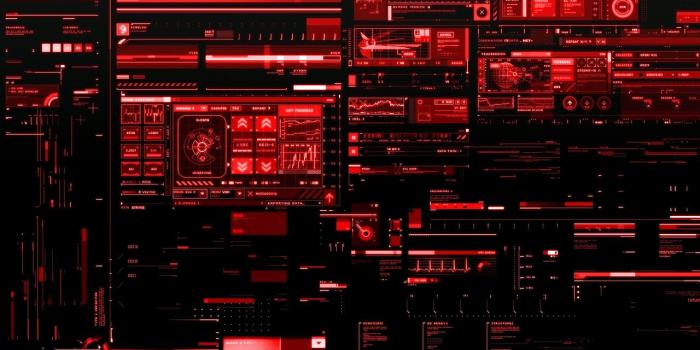 1280x1024 Extra Wallpapers - Hi tech desktop control center (Red)