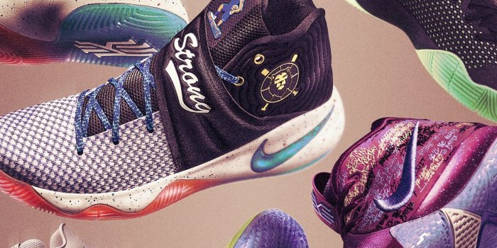 1757x3124 Kyrie Irving Sneaker Collage with wallpaper on Behance