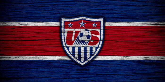 3840x2400 Download wallpapers 4k, USA national football team, logo, North