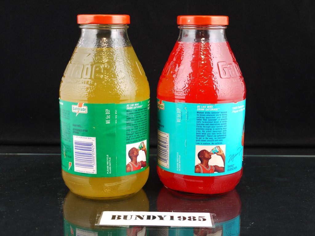 1024x768 Vintage Gear: Unopened Michael Jordan Gatorade Glass Bottles - Air