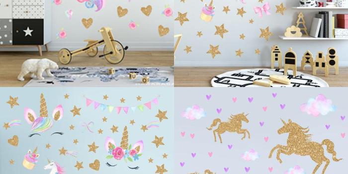 1000x1000 8 styles Children fashion unicorn wall sticker baby girls boys cute cartoon  PVC Art Waterproof sticker home decor wall stickers Wallpaper