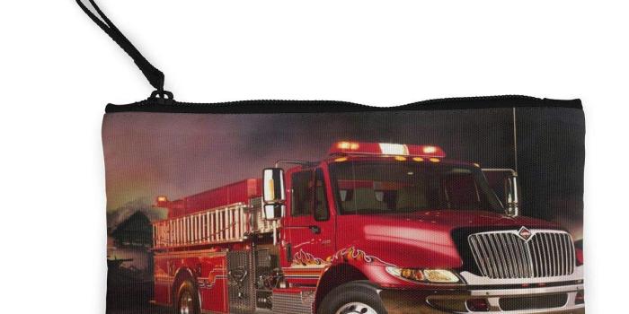 1200x1200 Women and Girls Fire Truck Wallpaper Cute Fashion Coin Purse Wallet