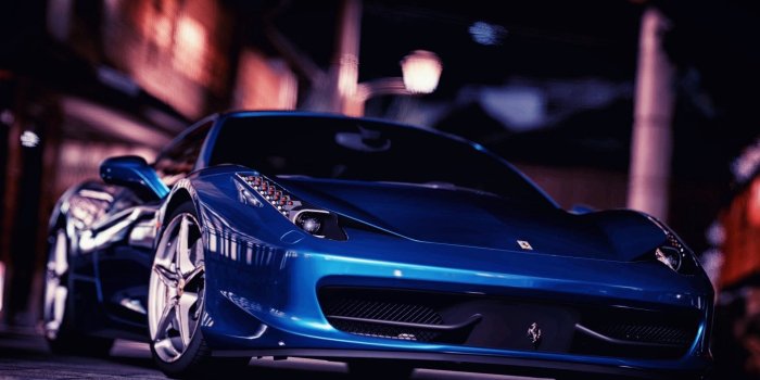 1920x1080 Blue Ferrari 458 Italia Wallpaper - Wallpaper Stream