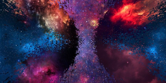 1332x850 Wallpaper space, stars, blue, yellow, nebula, red, bright