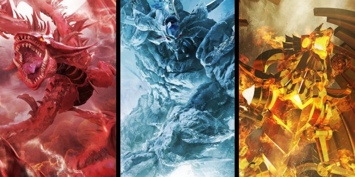 1920x1080 Dragon characters collage, yugioh, Slypher, Obelisk, Ra HD wallpaper