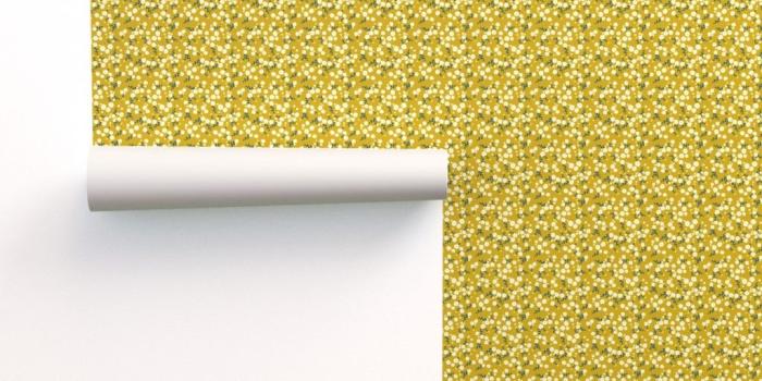 1024x1024 Autumn Yellow Daisy on Isobar by katebillingsley | Roostery Home Decor