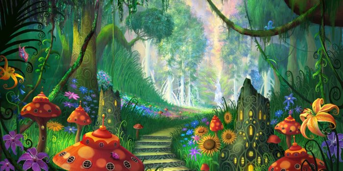 1680x1050 Beautiful Magic Fantasy Garden Wallpaper | Gallery Yopriceville