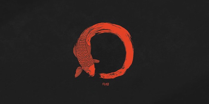 1920x1080 HD wallpaper: black circle painting, zen, ensō, ouroboros