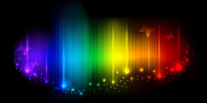 1920x1200 Neon lines, sparkles and butterflies wallpaper - Digital Art