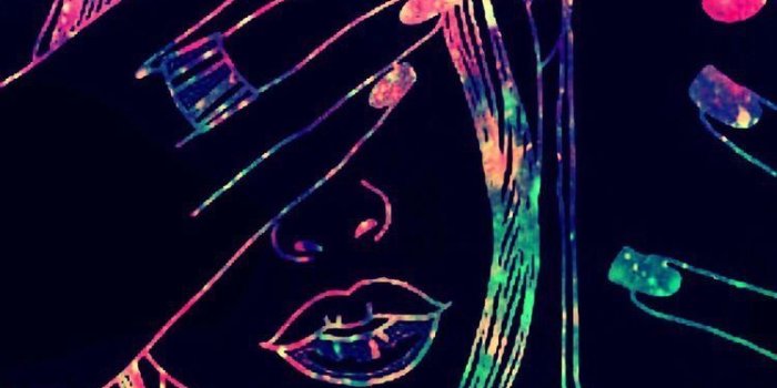 750x1329 Neon Girl Galaxy interesting art glitter sparkle galaxy...