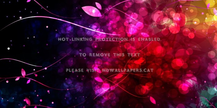 1920x1080 bright bokeh neon shine pink sparkle leaves