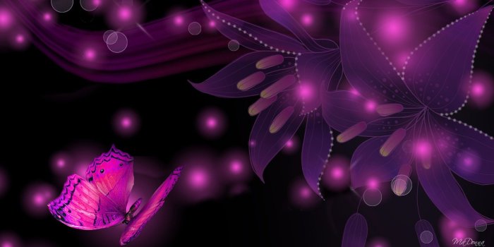 1920x1080 HD Glowing Pink On Black Wallpaper, glow pink, neon, bright