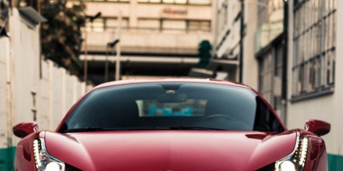 1440x3040 Front View Red Ferrari Car Wallpaper - [1440x3040]