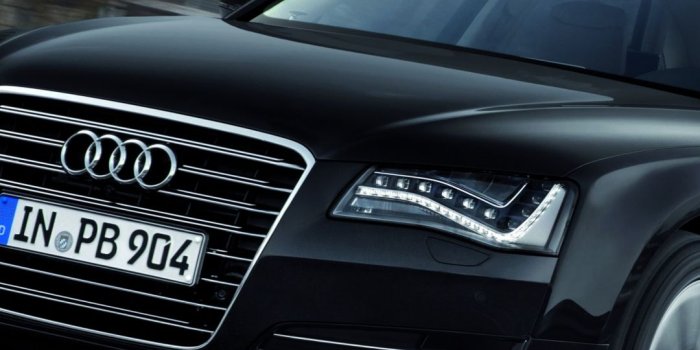 1080x1920 HD Background Audi A8 Black Side Front View Car Luxury Wallpaper