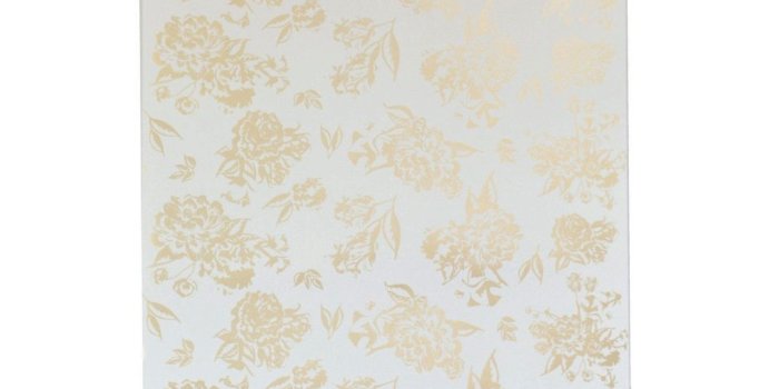 2048x2048 Vivienne Floral Wallpaper - Metallic Gold