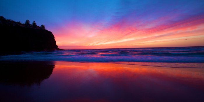 3554x1999 Beautiful Smooth Beach, Sunset ❤ 4K HD Desktop Wallpaper for 4K