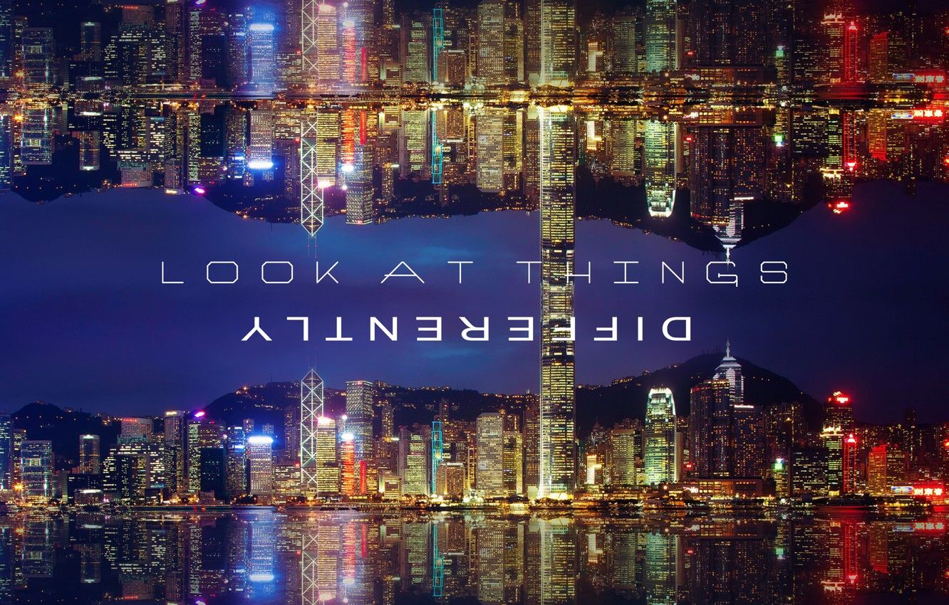 1332x850 Wallpaper night, the city, Look at things differently images for