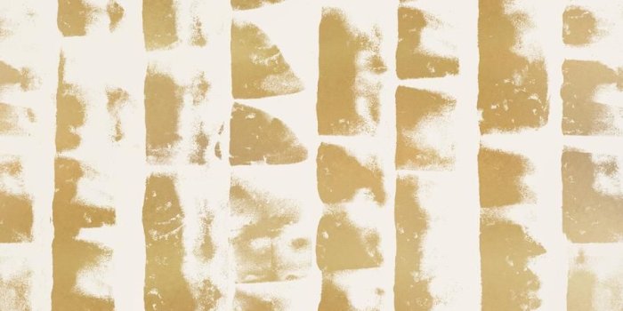 900x900 Shibori Banding Wallpaper, Metallic Gold on Bone White