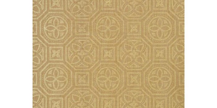 1000x1000 Alexander Wallpaper in Metallic Gold on Beige