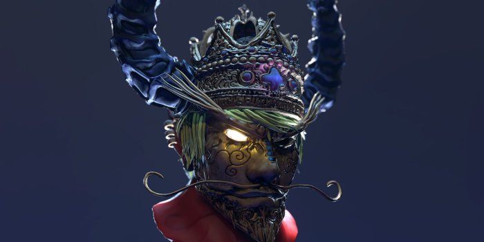 1920x1080 ArtStation - Hero and Demon King - Demon King 3d head, Sacha Delon