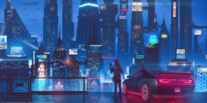 2099x1088 Cyberpunk City [2099x1088] : wallpapers