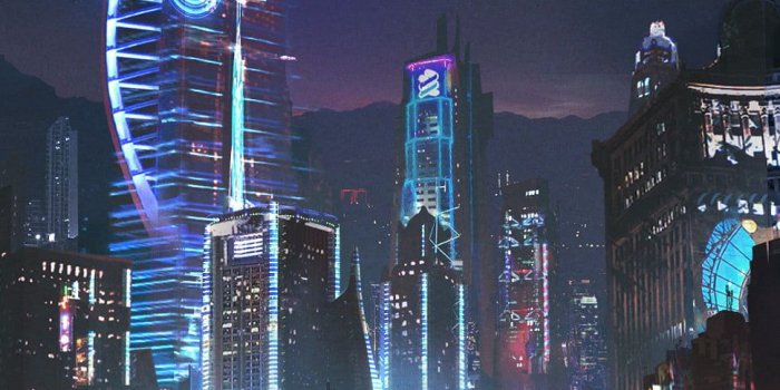 970x1442 Futuristic city illustration, science fiction, cyberpunk, fantasy