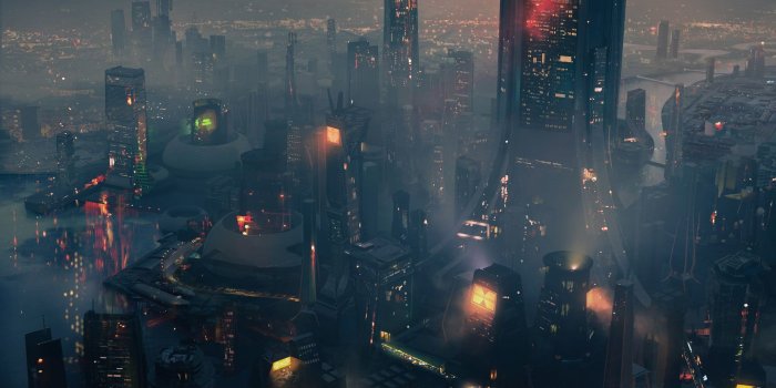 1920x2669 HD wallpaper: concept art, cyberpunk, city, night, dark, science
