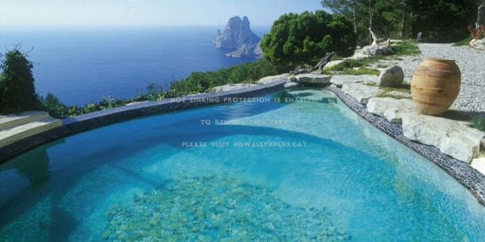 3000x2363 perfect pool in greece-paradise island view