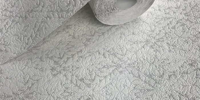 3024x4032 3504-10 White silver Metallic Textured Diamond Wallpaper