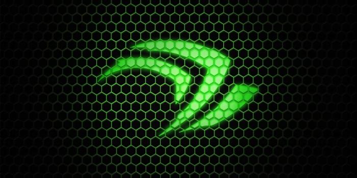 1920x1080 Wallpaper Green Nvidia logo, hexagon background 1920x1080 Full HD 2K