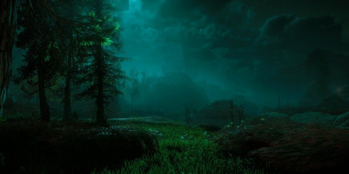 3840x2160 Tree and green grass, video games, Horizon: Zero Dawn, digital art